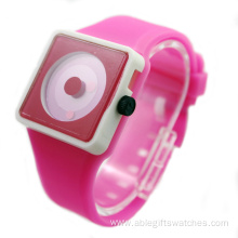 Children Silicone Wristband Watch With Smile Shape